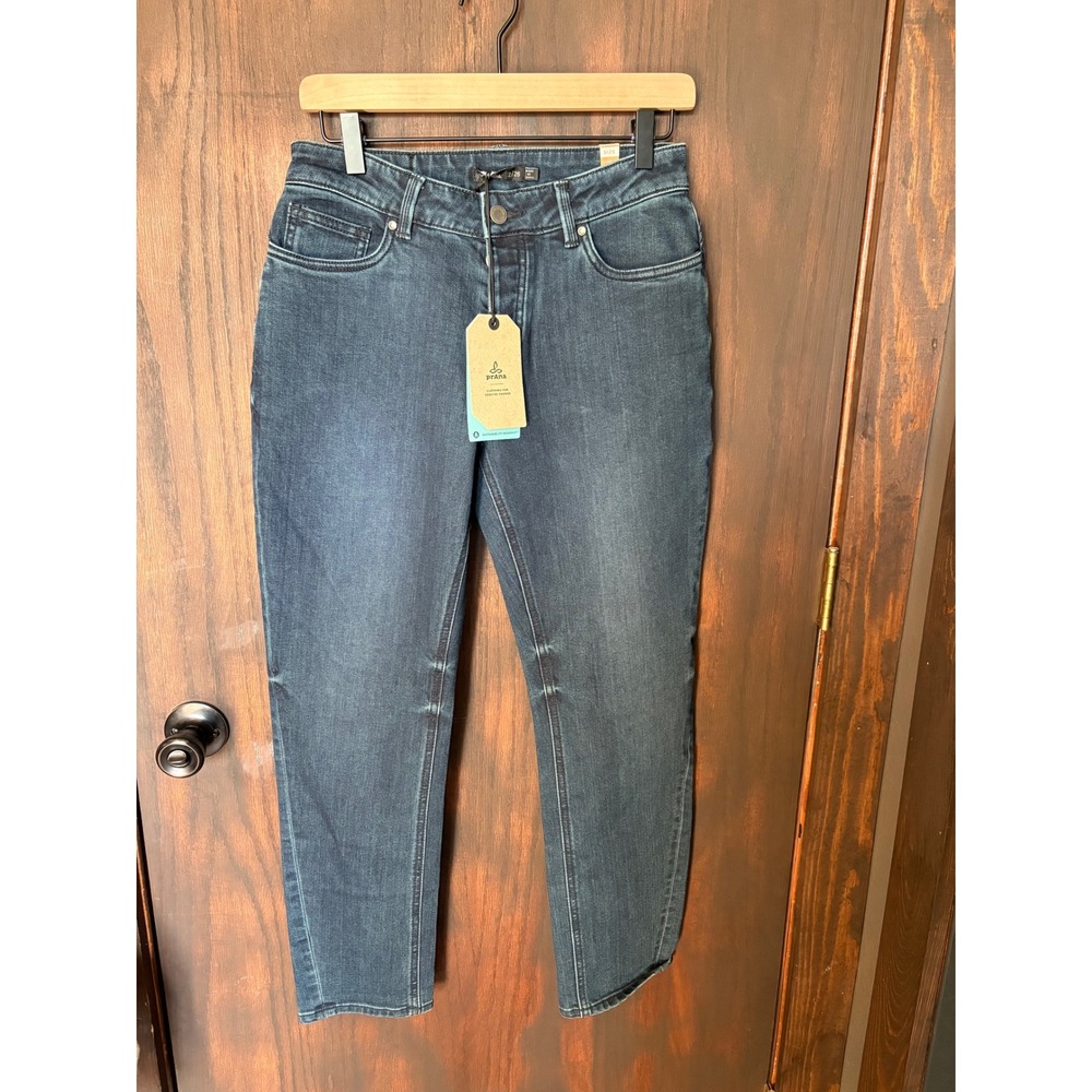 Prana Buxton Jean Deep Blue Organic Stretch Denim Womens Size 2 26 NWT